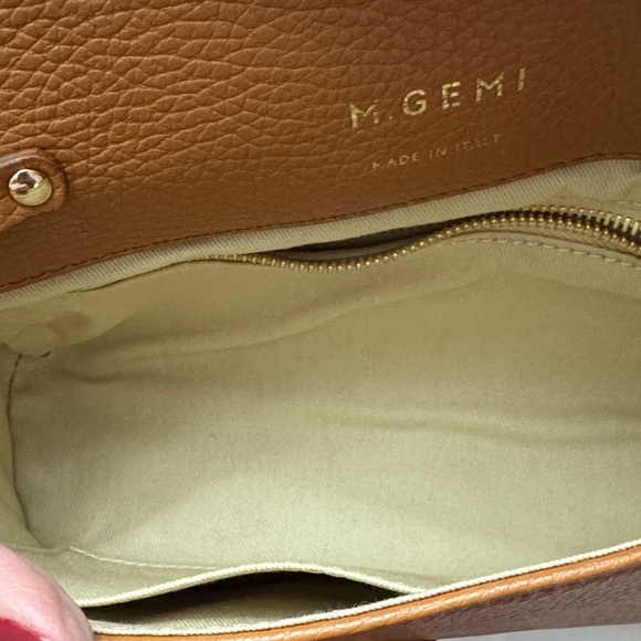 M. Gemi Tan Leather Francesca Convertible Crossbody NWOT - Picture 6 of 15